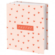 Фотоальбом BRAUBERG Pink hearts на 100 фото 10х15 см, твердая обложка, 391436