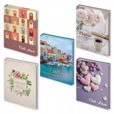 Фотоальбом BRAUBERG на 100 фото 10*15 см, ассорти 5 дизайнов, твердая обложка, 391444