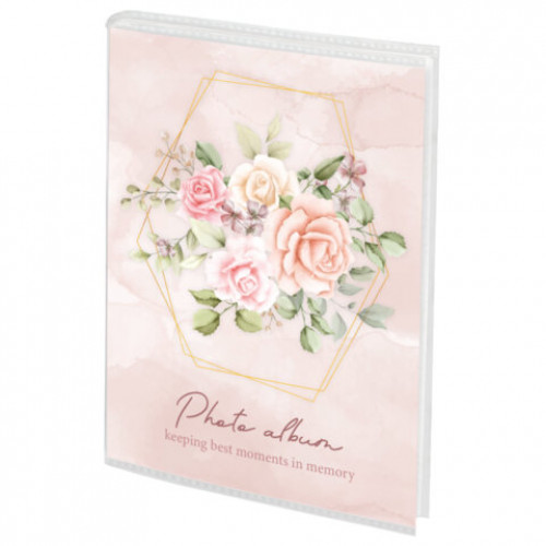 Фотоальбом BRAUBERG на 36 фото 10*15 см, Watercolor flowers, мягкая обложка, 391431