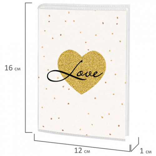Фотоальбом BRAUBERG Golden heart на 36 фото 10х15 см, мягкая обложка, 391433