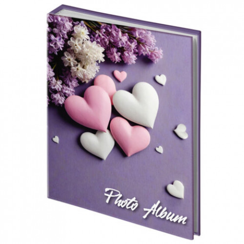 Фотоальбом BRAUBERG на 100 фото 10*15 см, твердая обложка, Still love, 391440