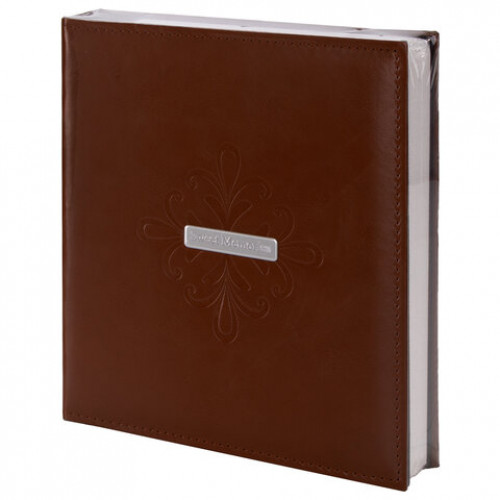 Фотоальбом BRAUBERG Beta 20 магнитных листов, 23х28 см, под гладкую кожу, коричневый, 391180