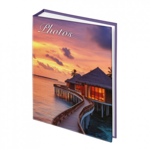 Фотоальбом BRAUBERG на 200 фото 10*15см, твердая обложка, Paradise, 391429