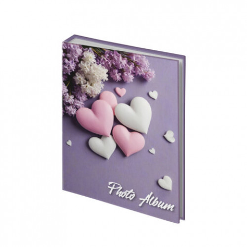 Фотоальбом BRAUBERG на 100 фото 10*15 см, ассорти 5 дизайнов, твердая обложка, 391444