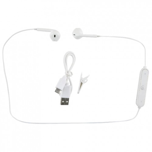 Наушники с микрофоном (гарнитура) RED LINE BHS-01, Bluetooth, беспроводые, белые, УТ000013645