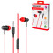 Наушники проводные внутриканальные с микрофоном SONNEN EP-H47RB, 1,1 м, красные/черные, 514129 Наушники проводные внутриканальные с микрофоном SONNEN EP-H47RB, 1,1 м, красные/черные, 514129