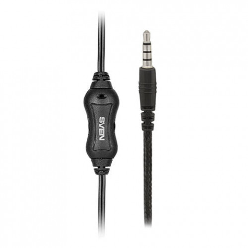 Наушники с микрофоном (гарнитура) SVEN AP-151MV, провод 1,2 м, с оголовьем, черные, SV-015411