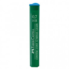 Грифели запасные 0,7 мм, HB, FABER-CASTELL, КОМПЛЕКТ 12 шт., 521700