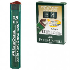 Грифели запасные 0,5 мм, HB, FABER-CASTELL, КОМПЛЕКТ 12 шт., 521500 Грифели запасные 0,5 мм, HB, FABER-CASTELL, КОМПЛЕКТ 12 шт., 521500