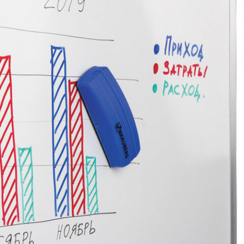 Стиратель магнитный для магнитно-маркерной доски (55х160 мм), упаковка с подвесом, BRAUBERG, 230997