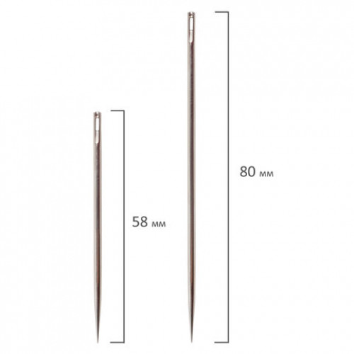 Набор для прошивки документов (игла 80 мм, игла 58 мм, нить 30 м), в блистере, STAFF, 602465