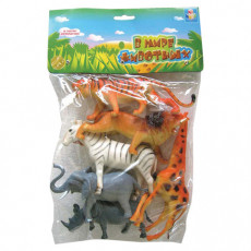 Набор фигурок В мире животных, Животные Африки, 6 шт., 8,75 см, 1TOY, Т50464 Набор фигурок В мире животных, Животные Африки, 6 шт., 8,75 см, 1TOY, Т50464