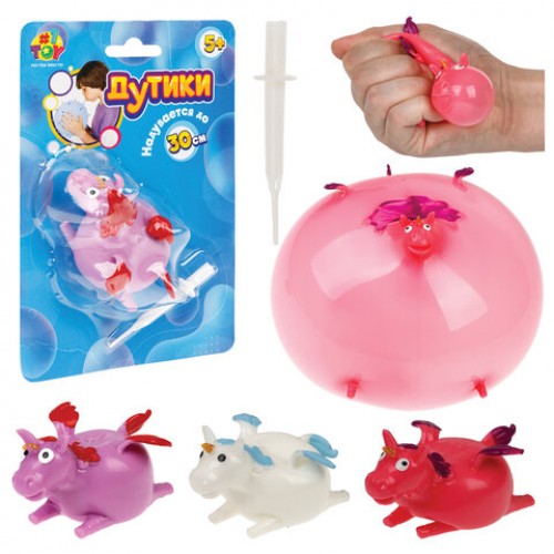 Игрушка ДУТИКИ, надувается до 30 см, ассорти, 1TOY