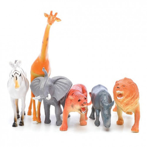 Набор фигурок В мире животных, Животные Африки, 6 шт., 8,75 см, 1TOY, Т50464