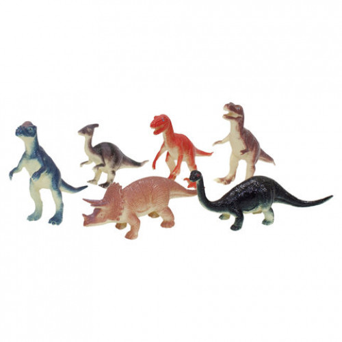Набор фигурок В мире животных, Динозавры, 6 шт., 10 см, 1TOY, Т50484