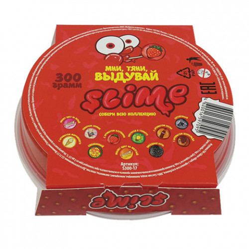 Слайм (лизун) Slime Mega, аромат клубники, 300 г, ВОЛШЕБНЫЙ МИР, S300-17