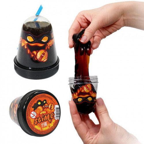Слайм (лизун) Slime Ninja, с ароматом колы, 130 г, ВОЛШЕБНЫЙ МИР, S130-16