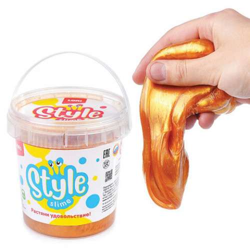 Слайм Style Slime классический Золотой с ароматом банана, 150 мл, LORI, Сл-006