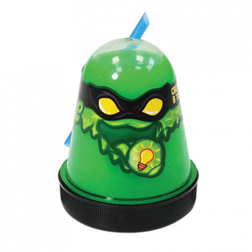 Слайм (лизун) Slime Ninja, светится в темноте, зеленый, 130 г, ВОЛШЕБНЫЙ МИР, S130-18