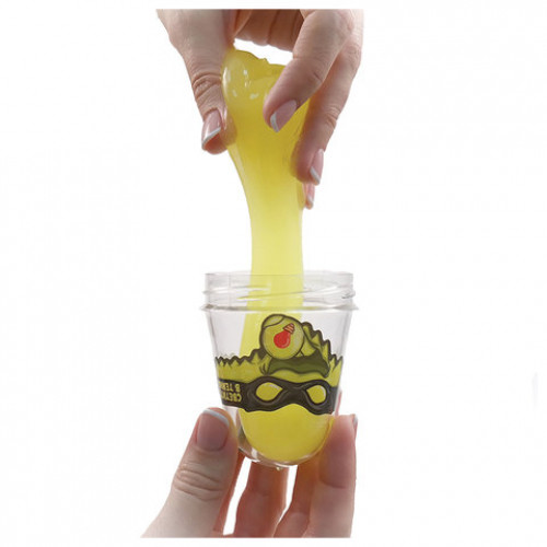 Слайм (лизун) Slime Ninja, светится в темноте, желтый, 130 г, ВОЛШЕБНЫЙ МИР, S130-19