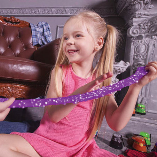 Слайм (лизун) Slime Mega, светится в темноте, желтый, 300 г, ВОЛШЕБНЫЙ МИР, S300-19