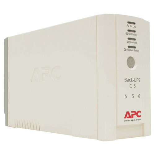 Источник бесперебойного питания APC Back-UPS BK650EI, 650 VA (400 W), 3 розетки IEC 320, белый