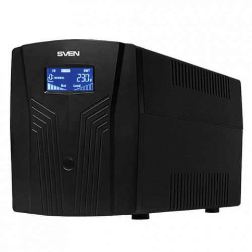 Источник бесперебойного питания SVEN Pro 1500, 1500VA (900W), 3 евророзетки, 2 розетки RJ45, SV-013875