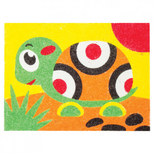 Набор для творчества Картина из цветного песка, В Африке, 2 самоклеящиеся основы 20х15 см, ЮНЛАНДИЯ, 662369