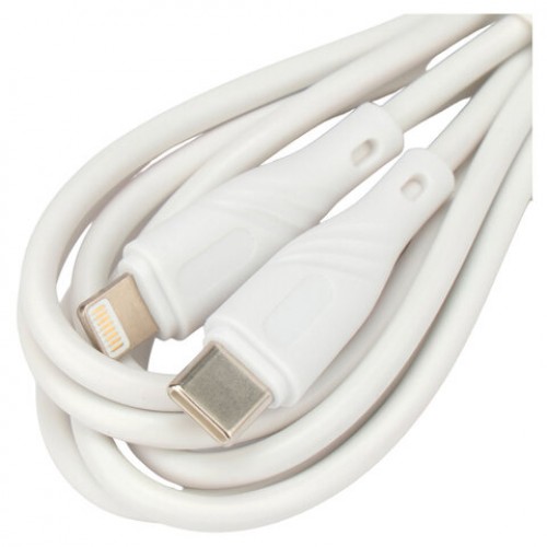 Кабель USB2.0 Type-C-Lightning, 2м, CABLEXPERT, 2.1А, 20Вт, PD, медь, белый, CCB-USB2-CMAPO1-2MW