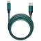 Кабель BOLD USB -TypeC 1 м 3А, SMARTBUY для быстрой зарядки и передачи данных, толстый, мятный 18119, 3112BOLD-MINT