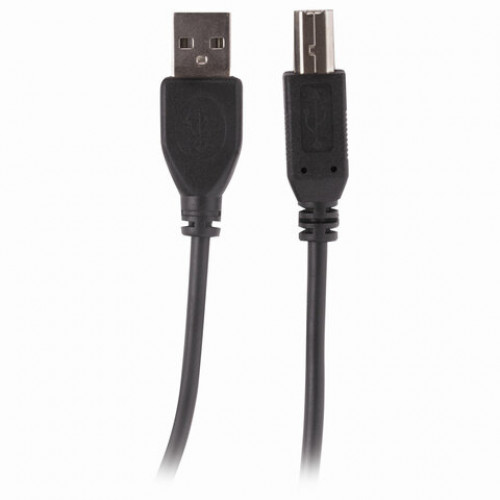 Кабель USB 2.0 AM-BM, 1,5 м, SONNEN, медь, для подключения периферии, черный, 513118