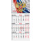 Календарь квартальный на 2027 г., 1 блок, 1 гребень, бегунок, офсет, BRAUBERG, Герб России, 118387