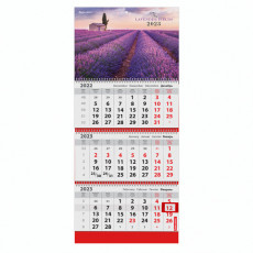 Календарь квартальный на 2023 г., 3 блока, 3 гребня, с бегунком, офсет, LAVENDER, BRAUBERG, 114227 Календарь квартальный на 2023 г., 3 блока, 3 гребня, с бегунком, офсет, LAVENDER, BRAUBERG, 114227