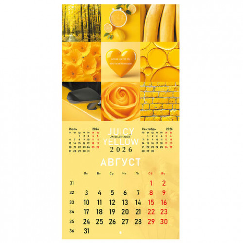 Календарь настенный перекидной 2026 г., BRAUBERG, 12 листов, 28,5х28,5 см, Калейдоскоп, 116936