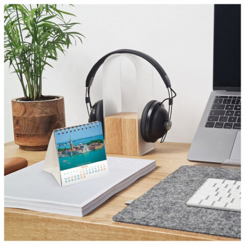 Календарь-домик настольный на гребне на 2024 г., 101х101 мм, Год Дракона, HATBER, 12КД6гр_29026