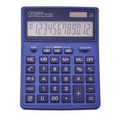Калькулятор настольный CITIZEN SDC-444NVE (204х155 мм), 12 разрядов, двойное питание, ТЕМНО-СИНИЙ Калькулятор настольный CITIZEN SDC-444NVE (204х155 мм), 12 разрядов, двойное питание, ТЕМНО-СИНИЙ