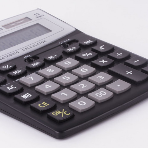 Калькулятор настольный STAFF STF-888-12-BS (200х150 мм) 12 разрядов, ЧЕРНЫЙ, СЕРЕБРИСТЫЙ ВЕРХ, 250451