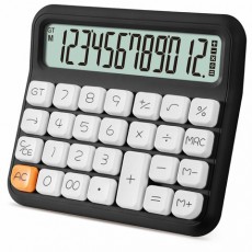 Калькулятор настольный BRAUBERG KW-1000-BK (152x132 мм), 3D кнопки, 12 разрядов, черный, 272956