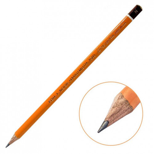 Карандаши чернографитные KOH-I-NOOR 1580, НАБОР 3шт., B-H, без резинки, заточенные, блистер, 1580003001BLRU