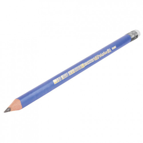 Карандаш чернографитный BIC, 1 шт., Evolution Triangle, HB, трехгранный, с резинкой, корпус синий, заточенный, 964849