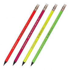 Карандаш чернографитный BIC, 1 шт., Evolution Fluo, HB, с резинкой, пластиковый, корпус ассорти, заточенный, 942882 Карандаш чернографитный BIC, 1 шт., Evolution Fluo, HB, с резинкой, пластиковый, корпус ассорти, заточенный, 942882