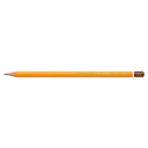 Карандаш чернографитный KOH-I-NOOR 1500, 1шт., 10H, корпус желтый, заточенный, 150010H01170