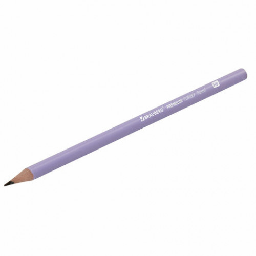 Карандаш чернографитный BRAUBERG PREMIUM TURKEY, 1 шт., Pastel, НВ, ассорти, дисплей
