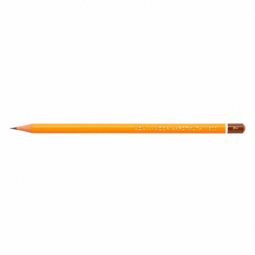 Карандаш чернографитный KOH-I-NOOR 1500, 1 шт., 8Н, корпус желтый, заточенный, 150008H01170