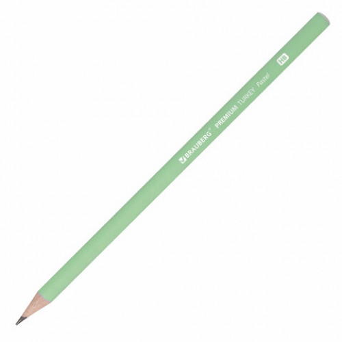 Карандаш чернографитный BRAUBERG PREMIUM TURKEY, 1 шт., Pastel, НВ, ассорти, дисплей