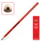 Карандаш чернографитный KOH-I-NOOR, 1 шт., Triograph, B, трехгранный, без резинки, корпус красный, заточенный, 1802001001KSRU
