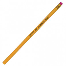 Карандаш чернографитный STAFF EVERYDAY, 1 шт., НВ, с резинкой, корпус желтый, 180873 Карандаш чернографитный STAFF EVERYDAY, 1 шт., НВ, с резинкой, корпус желтый, 180873