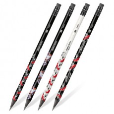 Карандаш чернографитный BRAUBERG FISH KOI, 1 шт, HB, с ластиком, корпус ассорти, 182027