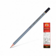 Карандаш чернографитный KOH-I-NOOR 1860, 1 шт., 3B, корпус серый, 186003B00104