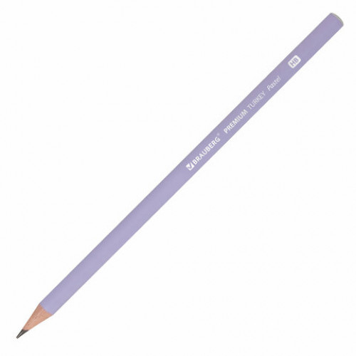 Карандаш чернографитный BRAUBERG PREMIUM TURKEY, 1 шт., Pastel, НВ, ассорти, дисплей